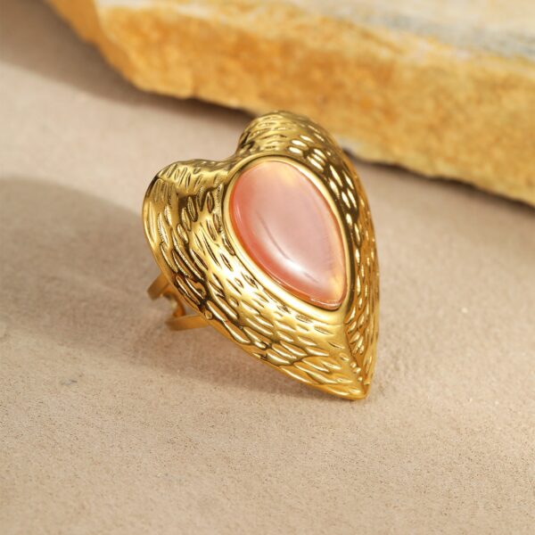 RetroHeart Cat's Eye Ring - Image 2
