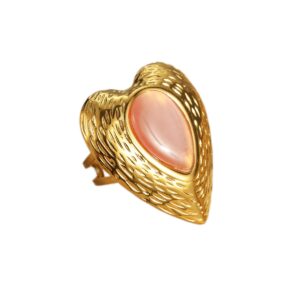 RetroHeart Cat's Eye Ring