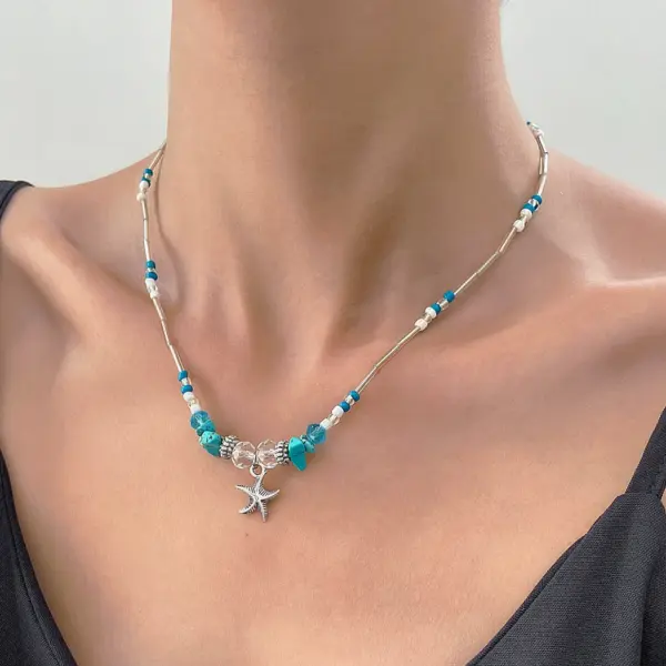 Boho Starfish Shell Necklace - Image 2