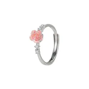 Pink Camellia Ring
