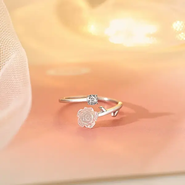 Pink Camellia Ring - Image 2